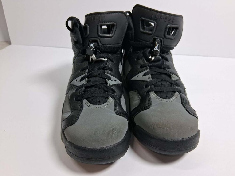 Air Jordan 6 Retro GS "Black Cool Grey" 384665-010 Size 7Y Pre-Owned